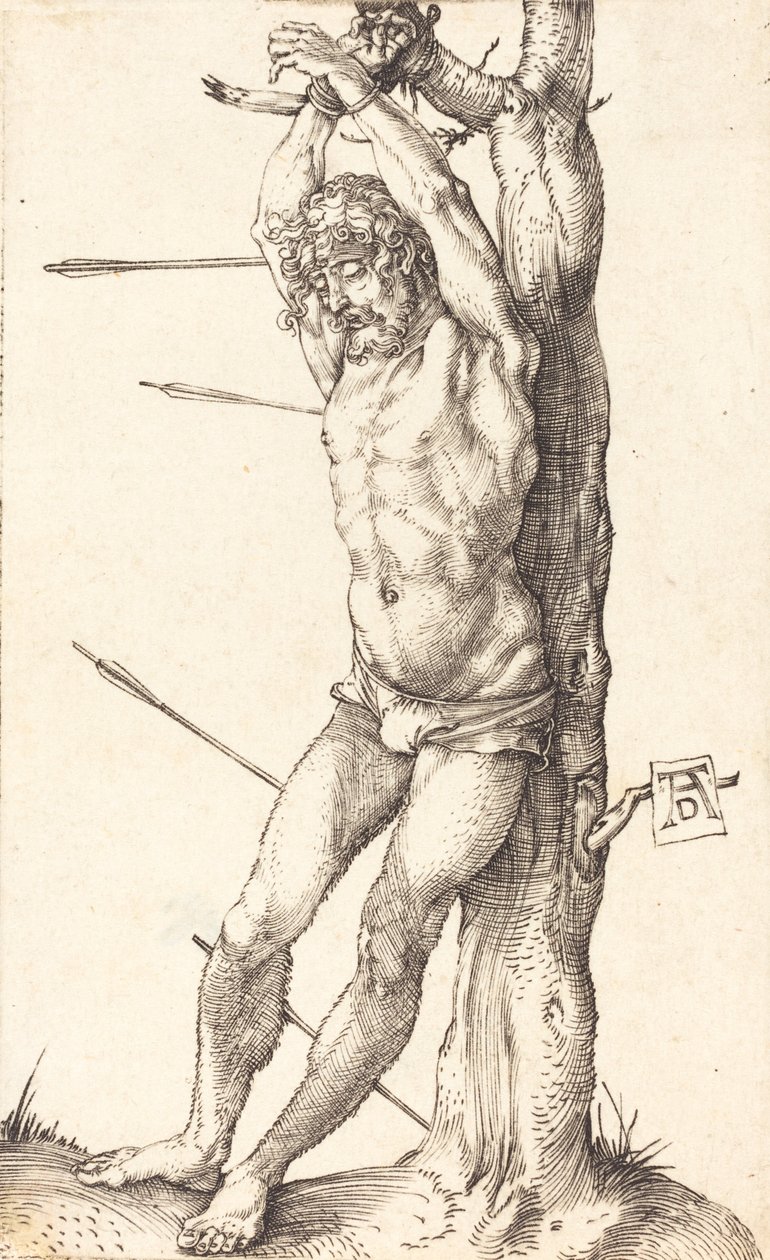 Saint Sébastien Attaché à l