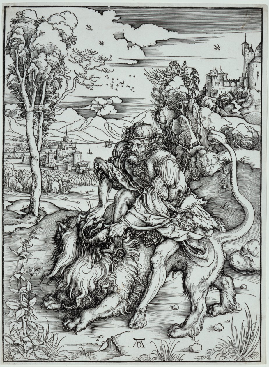 Samson tuant le lion - Albrecht Dürer
