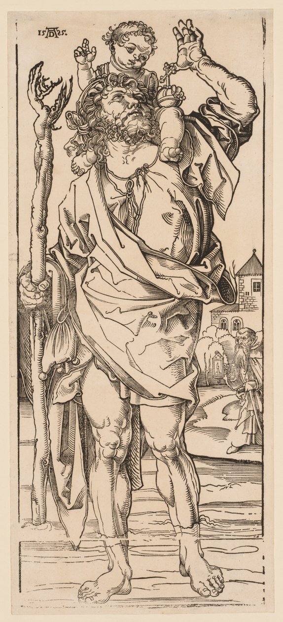 Saint Christophe traversant le ruisseau, 1528 - Albrecht Dürer