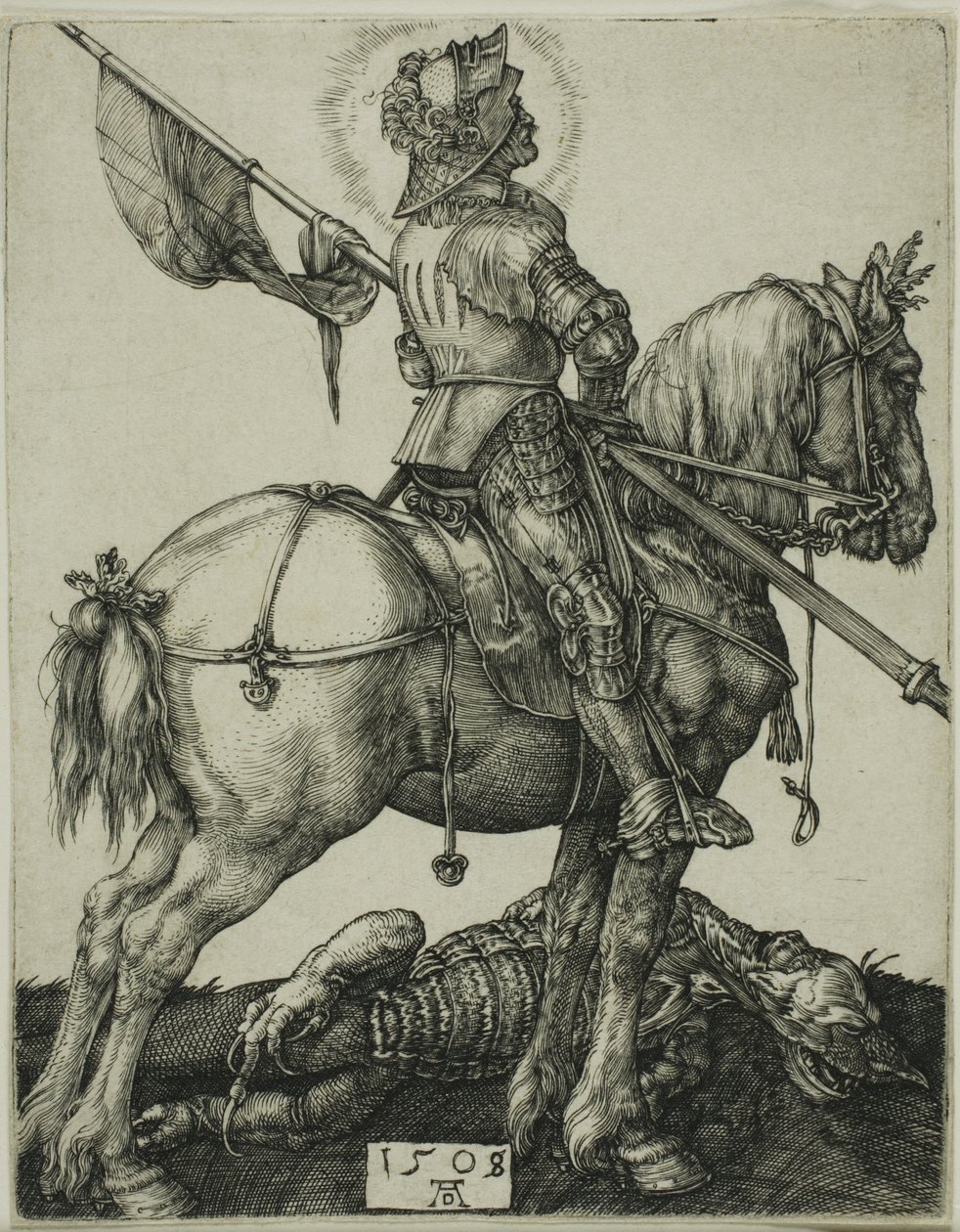 Saint Georges à cheval - Albrecht Dürer
