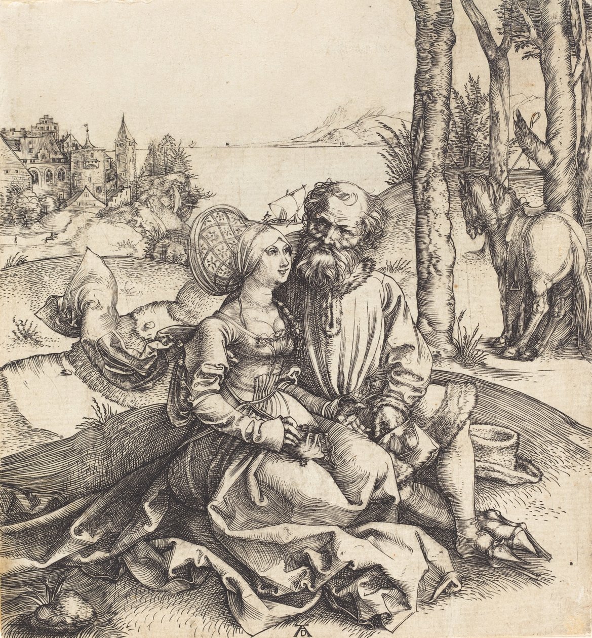 Le couple mal assorti, 1495-1496 - Albrecht Dürer