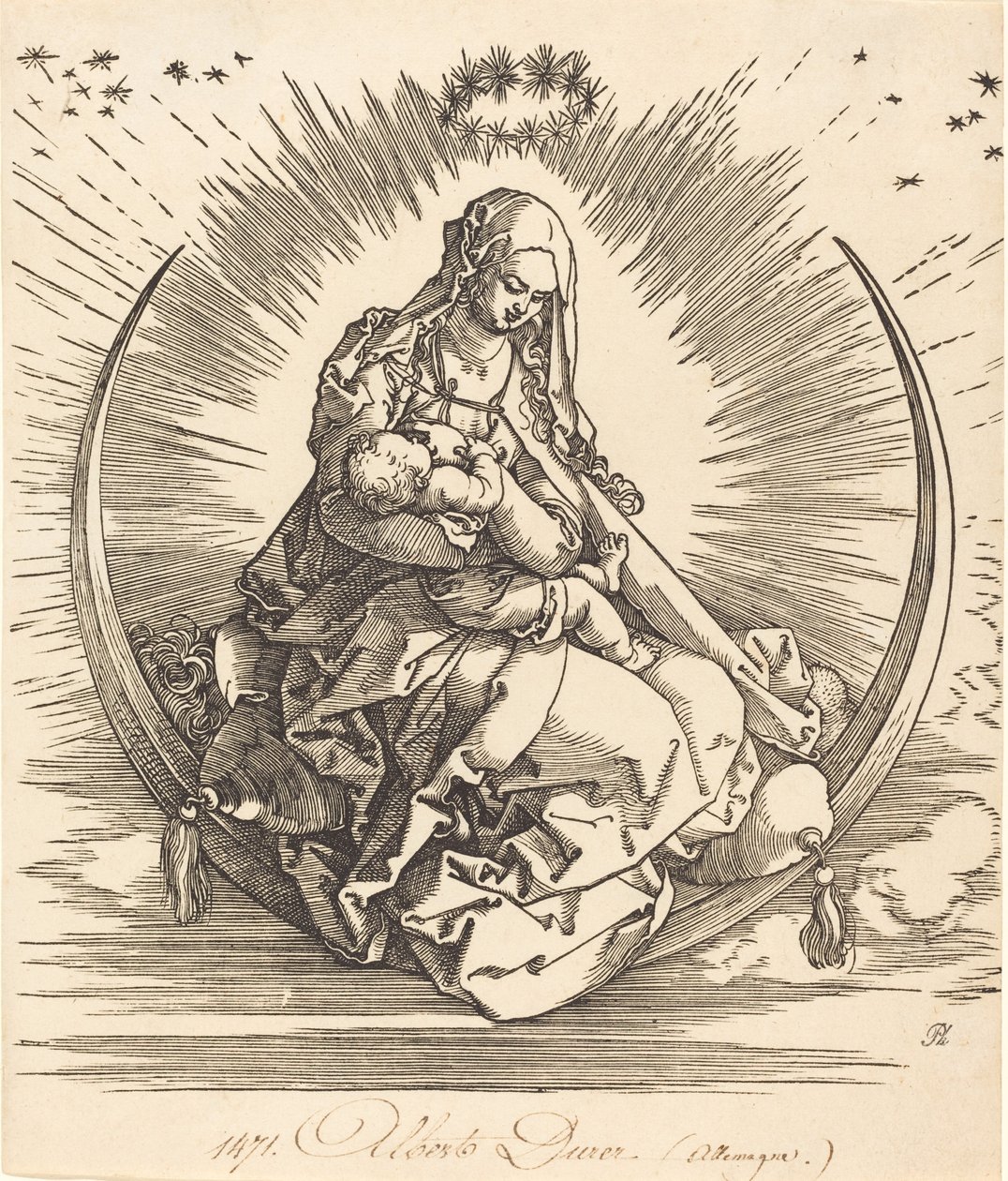 La Madone sur le croissant, 1510-1511. - Albrecht Dürer