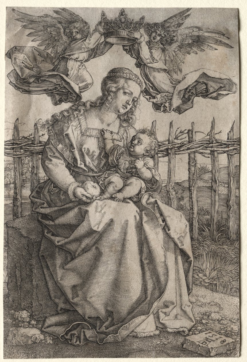 La Vierge couronnée par deux anges - Albrecht Dürer