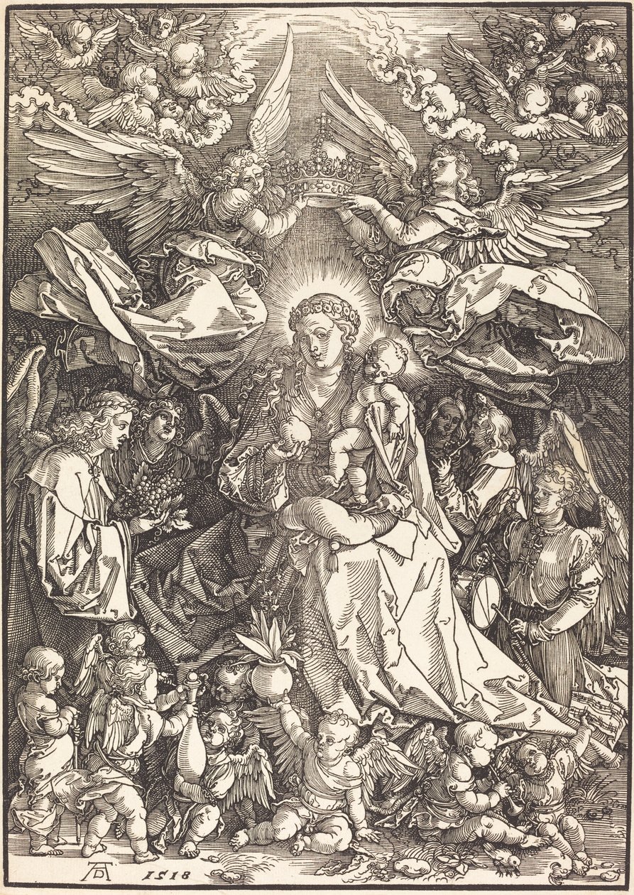 La Vierge entourée de nombreux anges - Albrecht Dürer