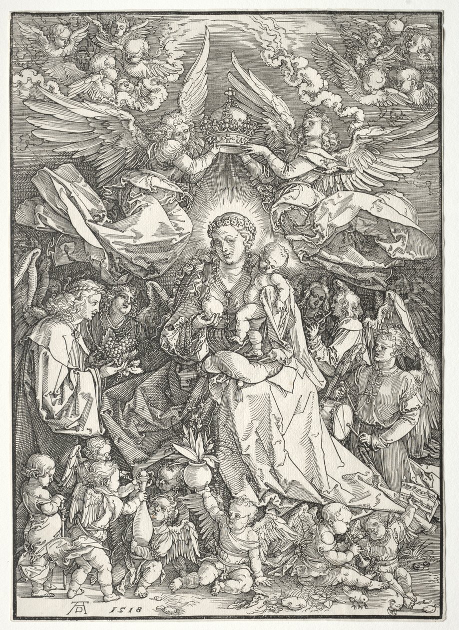 La Vierge entourée de nombreux anges - Albrecht Dürer