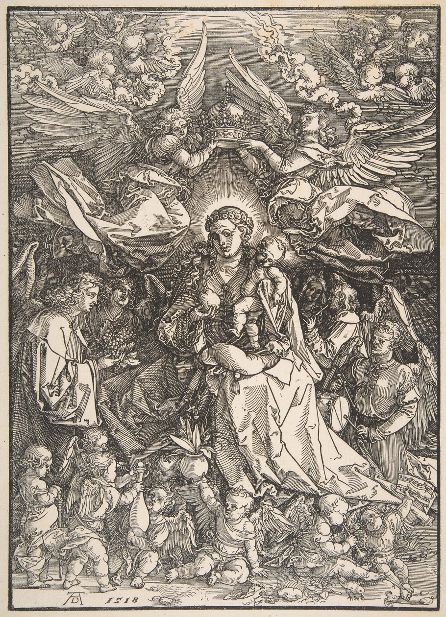 La Vierge entourée de nombreux anges - Albrecht Dürer