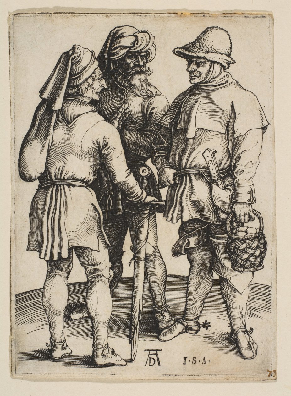Trois paysans en conversation - Albrecht Dürer
