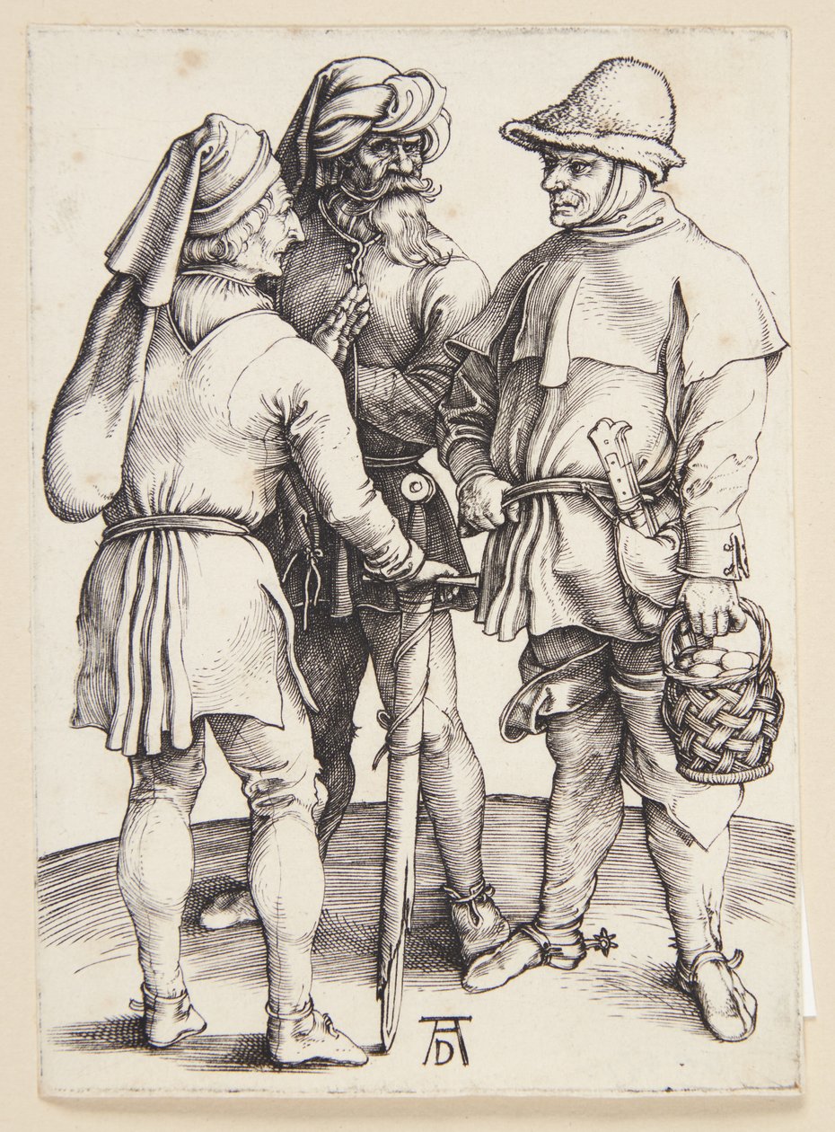 Trois paysans en conversation - Albrecht Dürer