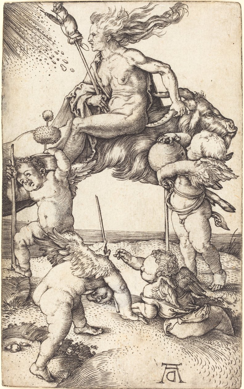 Sorcière chevauchant une chèvre - Albrecht Dürer