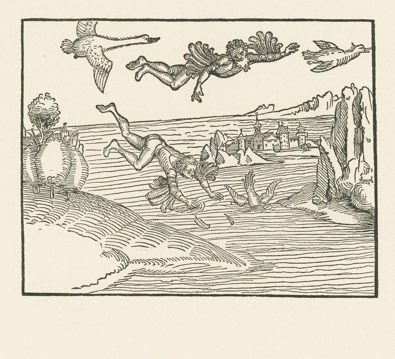Dédale et Icare - Albrecht Dürer or Duerer