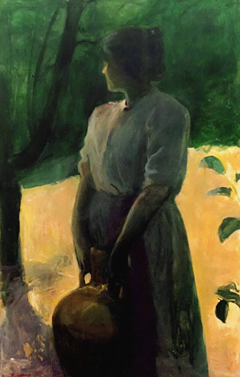 Femme avec une cruche - Alejandro Cabeza
