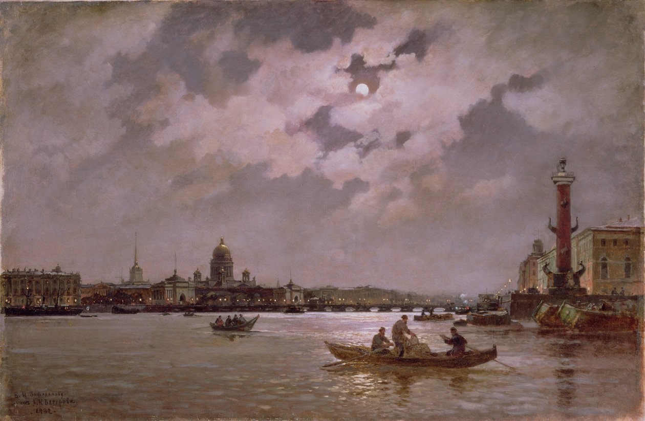 Vue de la Neva et du quai de l