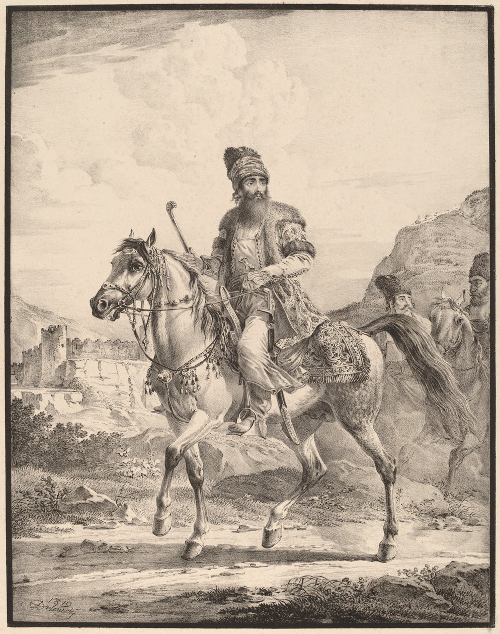 Un Persan à cheval - Aleksandr Osipovich Orlovskii