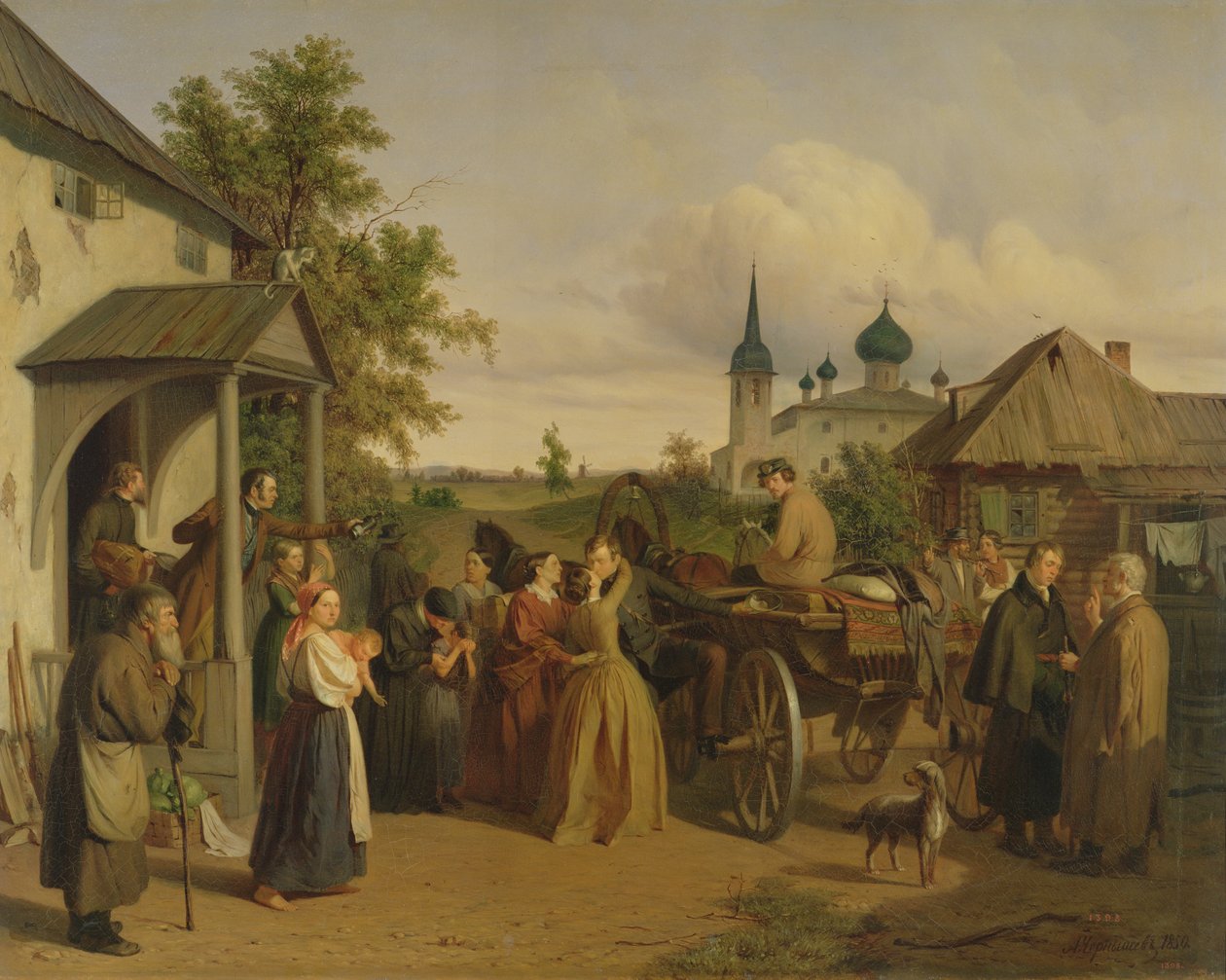 Le départ, 1850 - Aleksei Filippovich Chernyshev