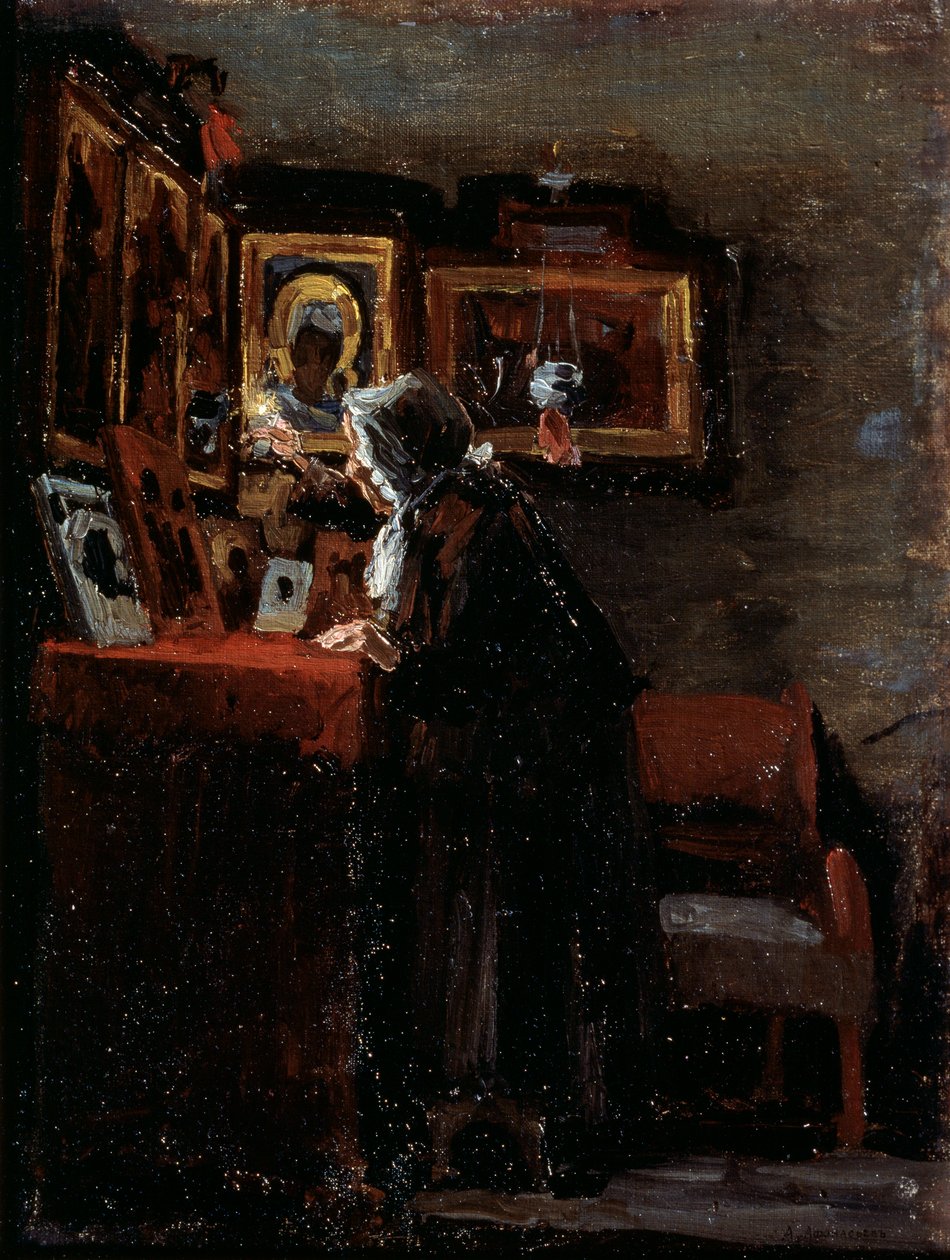 Avant une fête religieuse - Aleksei Fyodorovich Afanasyev