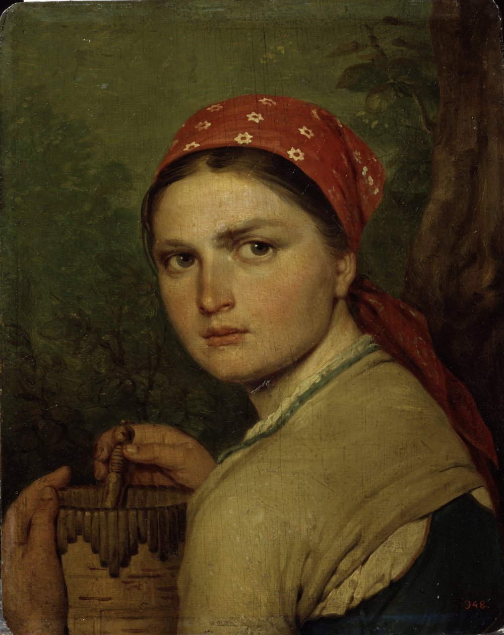 Une jeune paysanne, c. 1824 - Aleksei Gavrilovich Venetsianov
