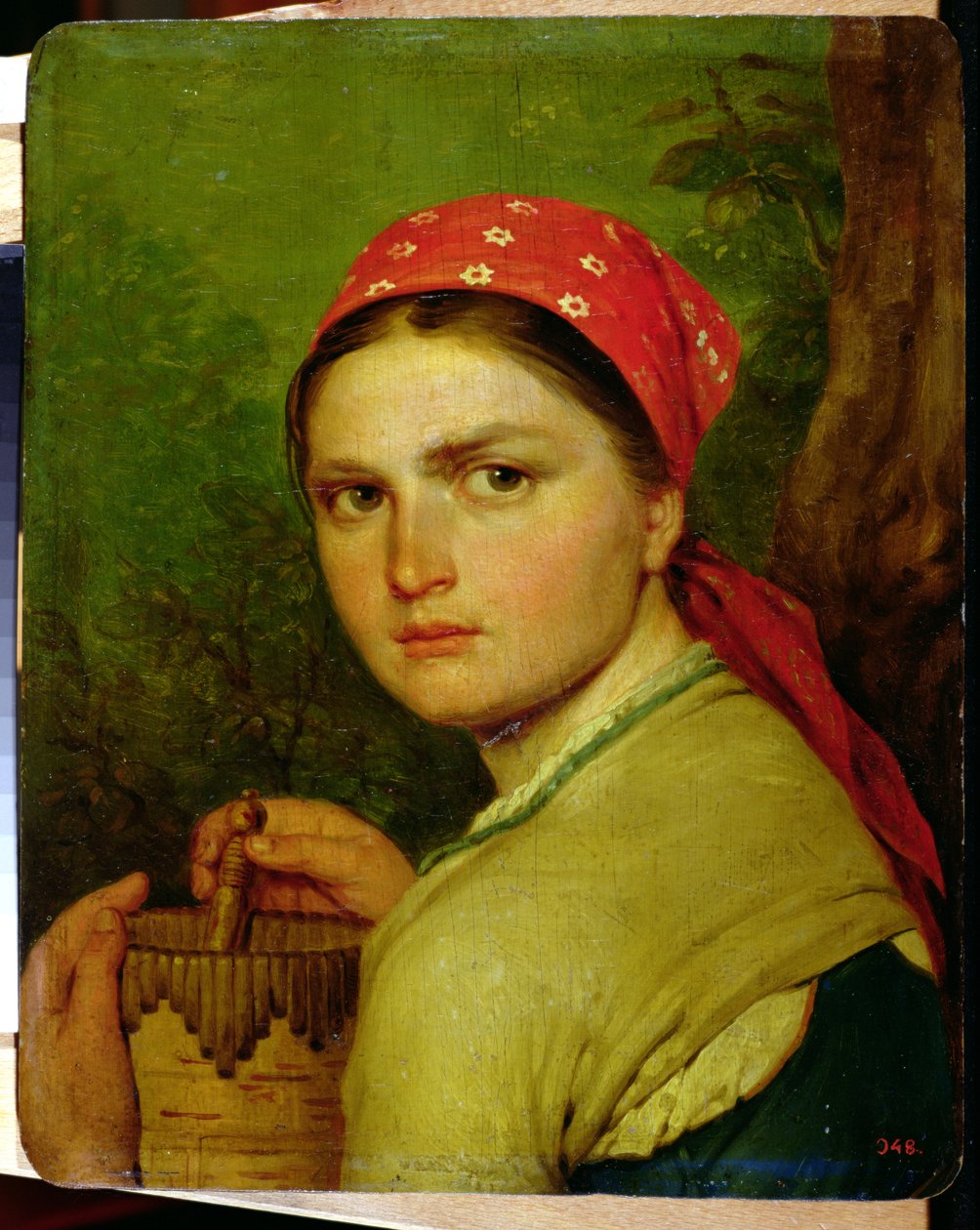 Fille avec un pot en écorce de bouleau, c.1824 - Aleksei Gavrilovich Venetsianov