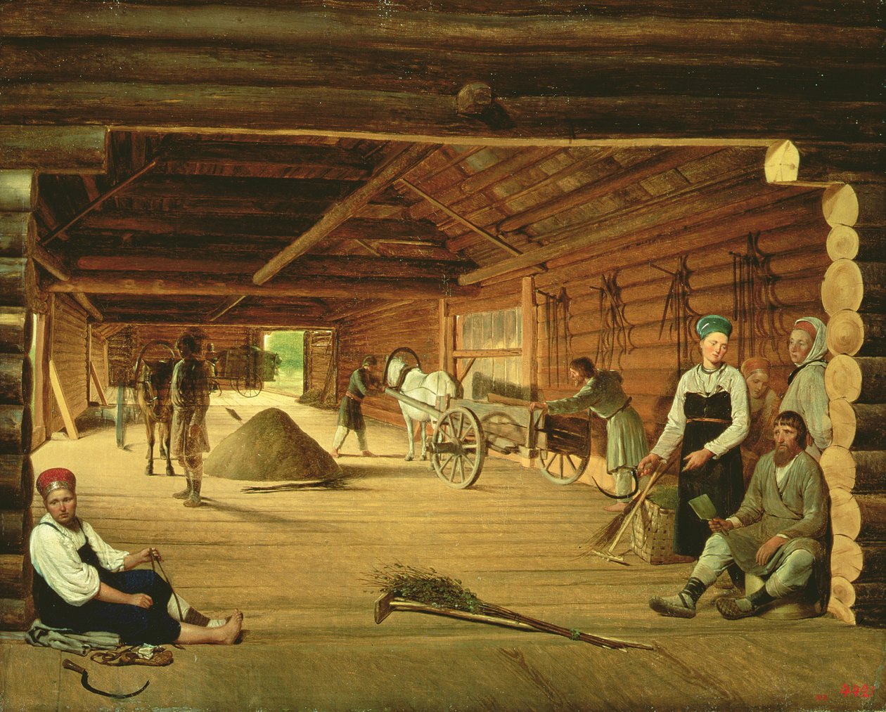 Le sol de battage, 1821 - Aleksei Gavrilovich Venetsianov