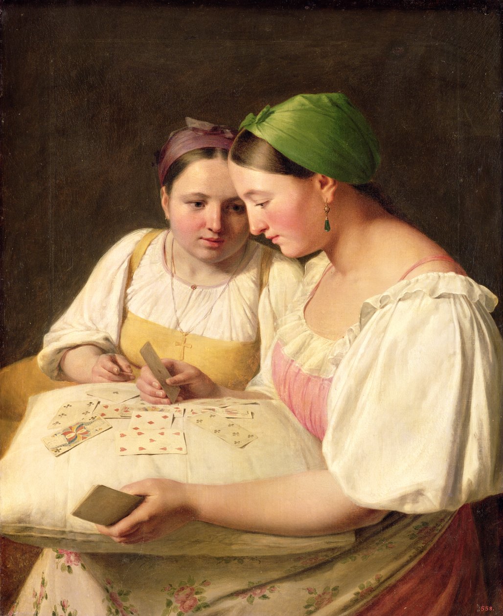 La Divination, 1842 - Aleksei Gavrilovich Venetsianov