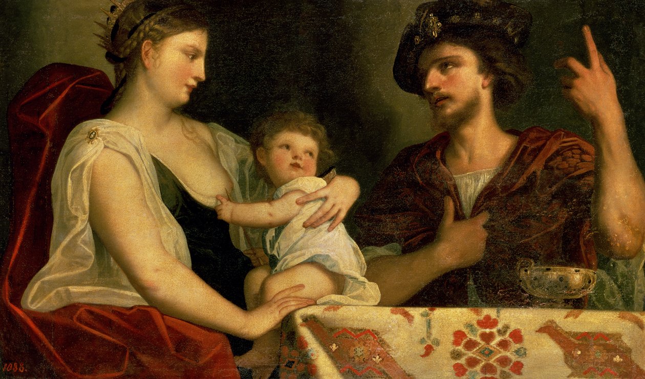 Eumène (c.362-316 av. J.-C.) et Roxane (d.c.310 av. J.-C.) - Alessandro Padovanino