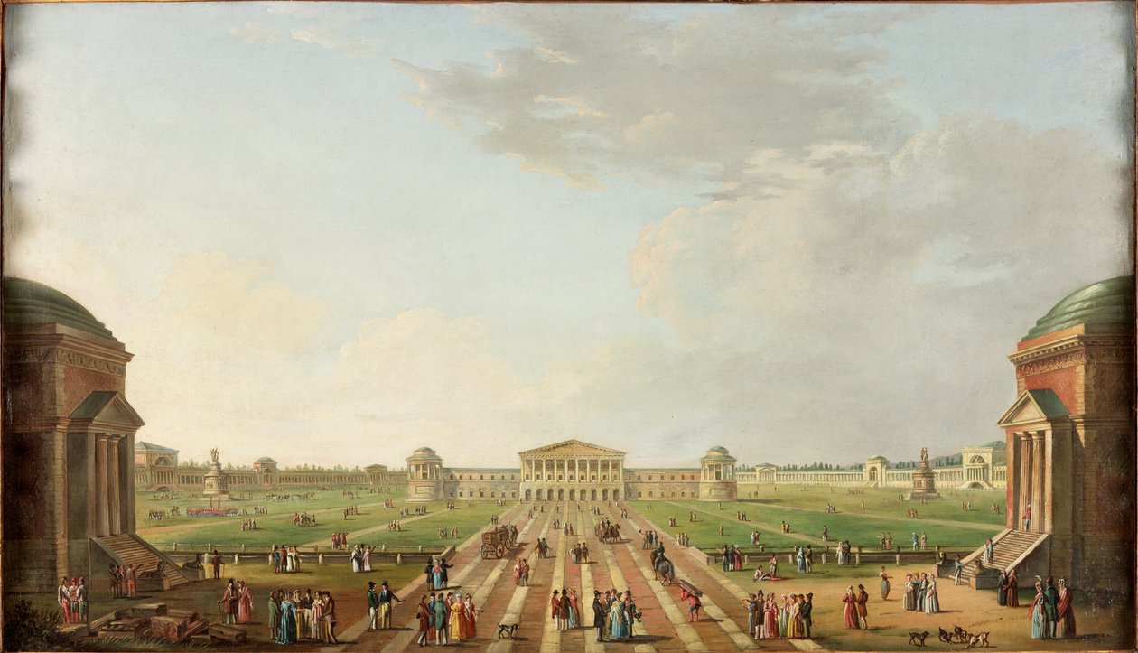 Vue du Foro Bonaparte projeté, Milan, vers 1800 - Alessandro Sanquirico