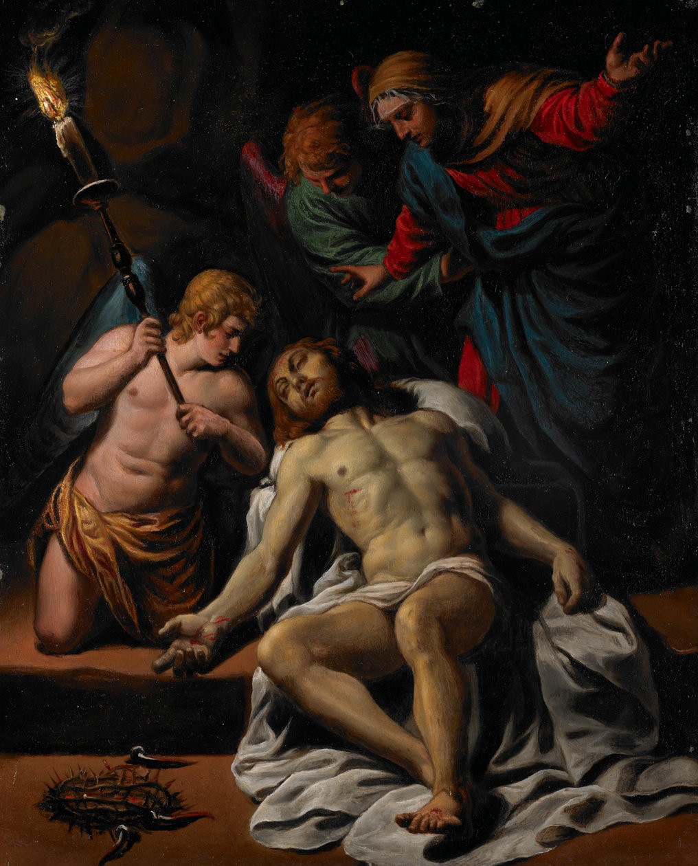 La Lamentation, c.1617 (huile, rehaussée d