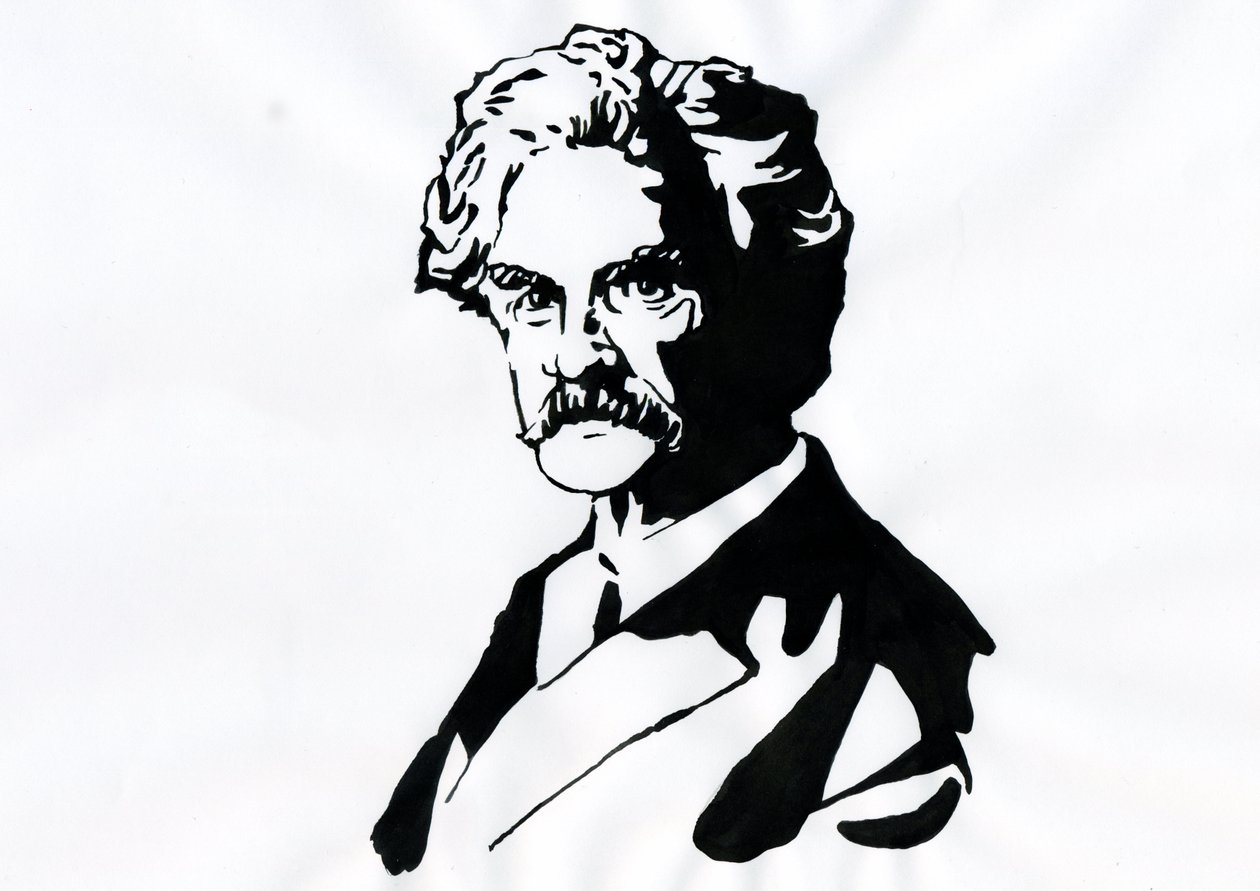 Portrait de Mark Twain (1835-1910) - Alessandro Lonati