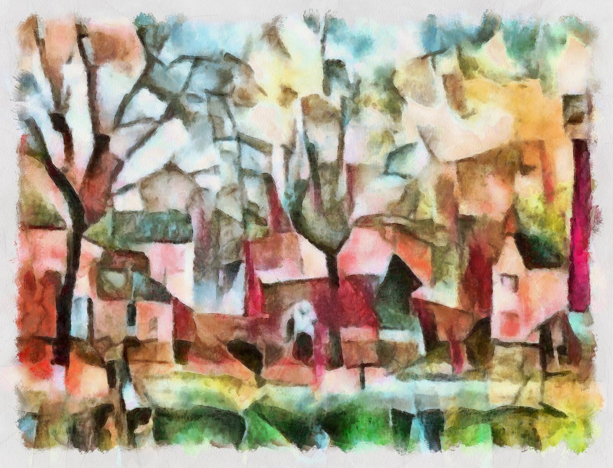 Paysage en rose, 2016 - Alex Caminker