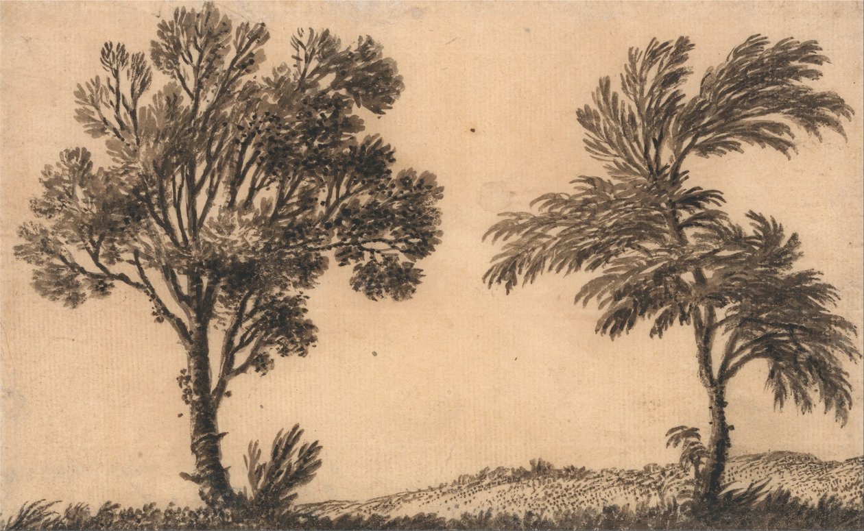 Étude de deux saules - Alexander Cozens