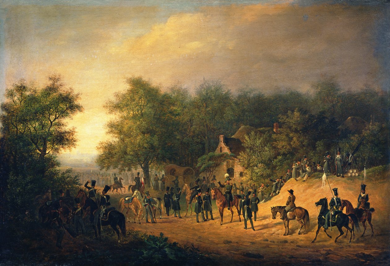 Arrivée du Tsar Nicolas Ier au camp - Alexander Ivanovich Sauerweid