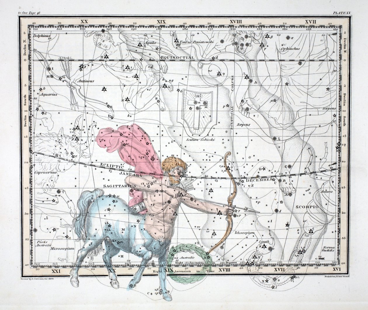 Les Constellations (Planche XX) Sagittaire, de 