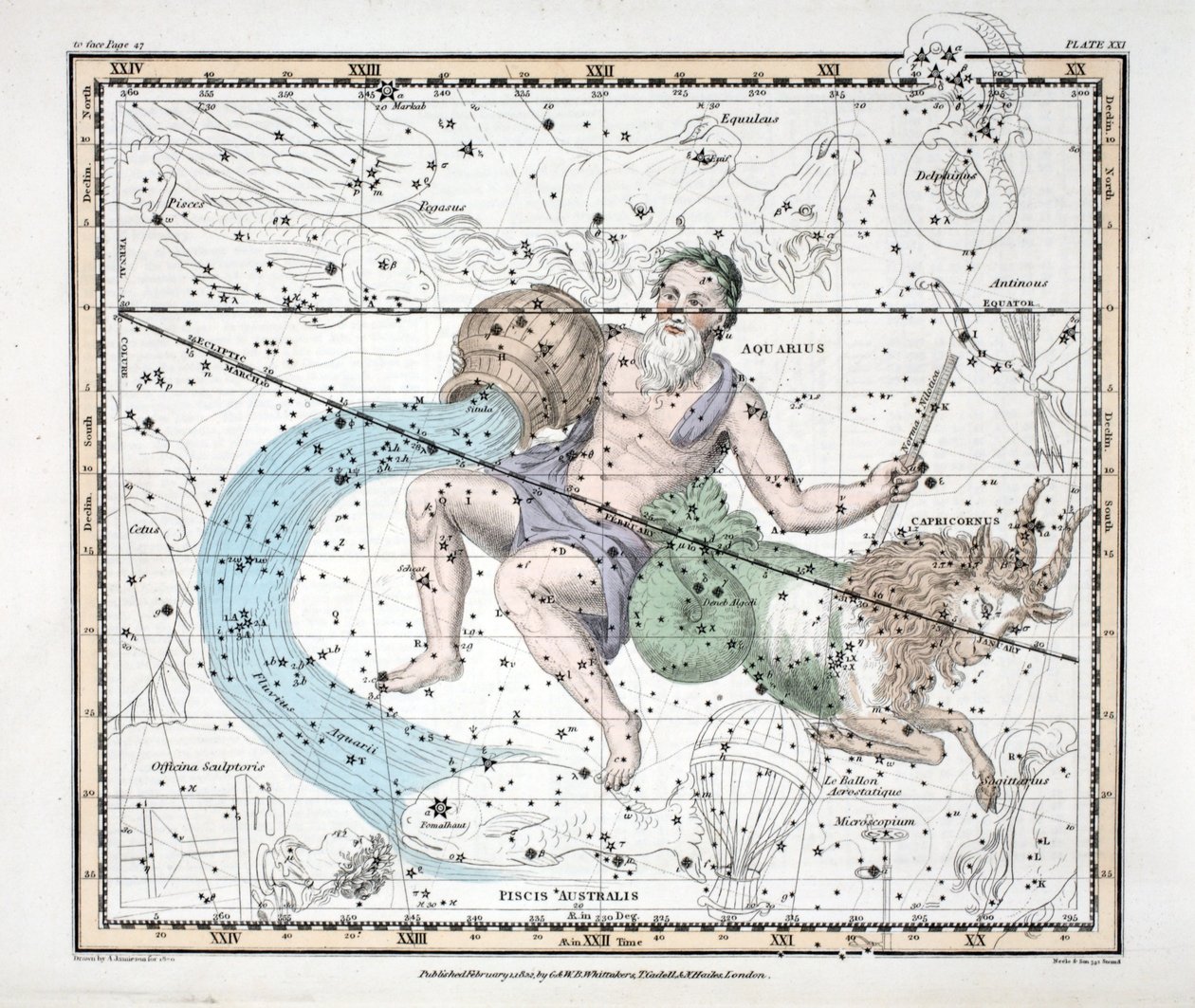 Les Constellations (Planche XXI) Capricorne et Verseau, de 