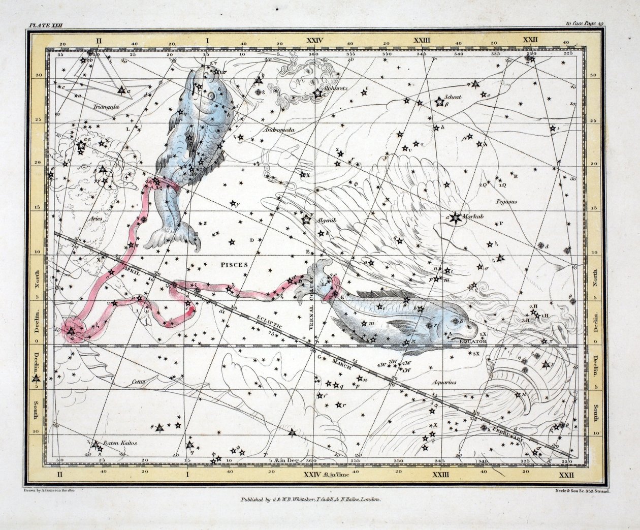 Les constellations (Planche XXII) Poissons, de 