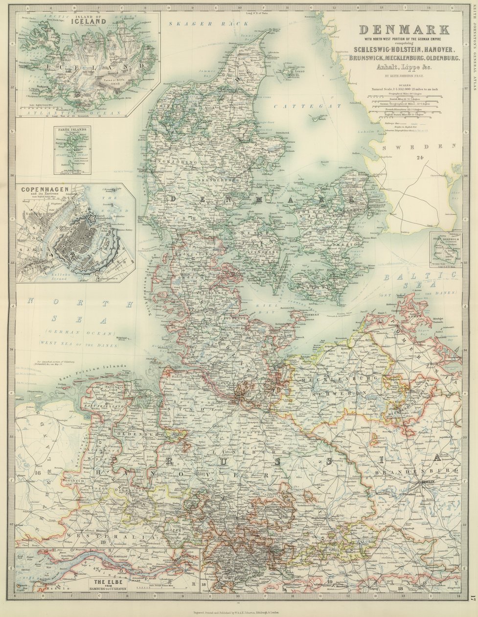 Danemark avec la partie nord-ouest de l