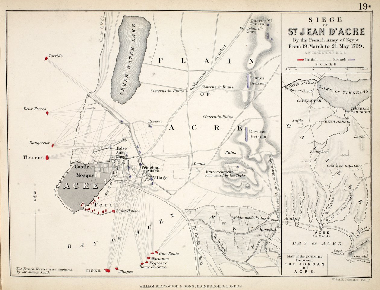 Carte du siège de Saint-Jean-d