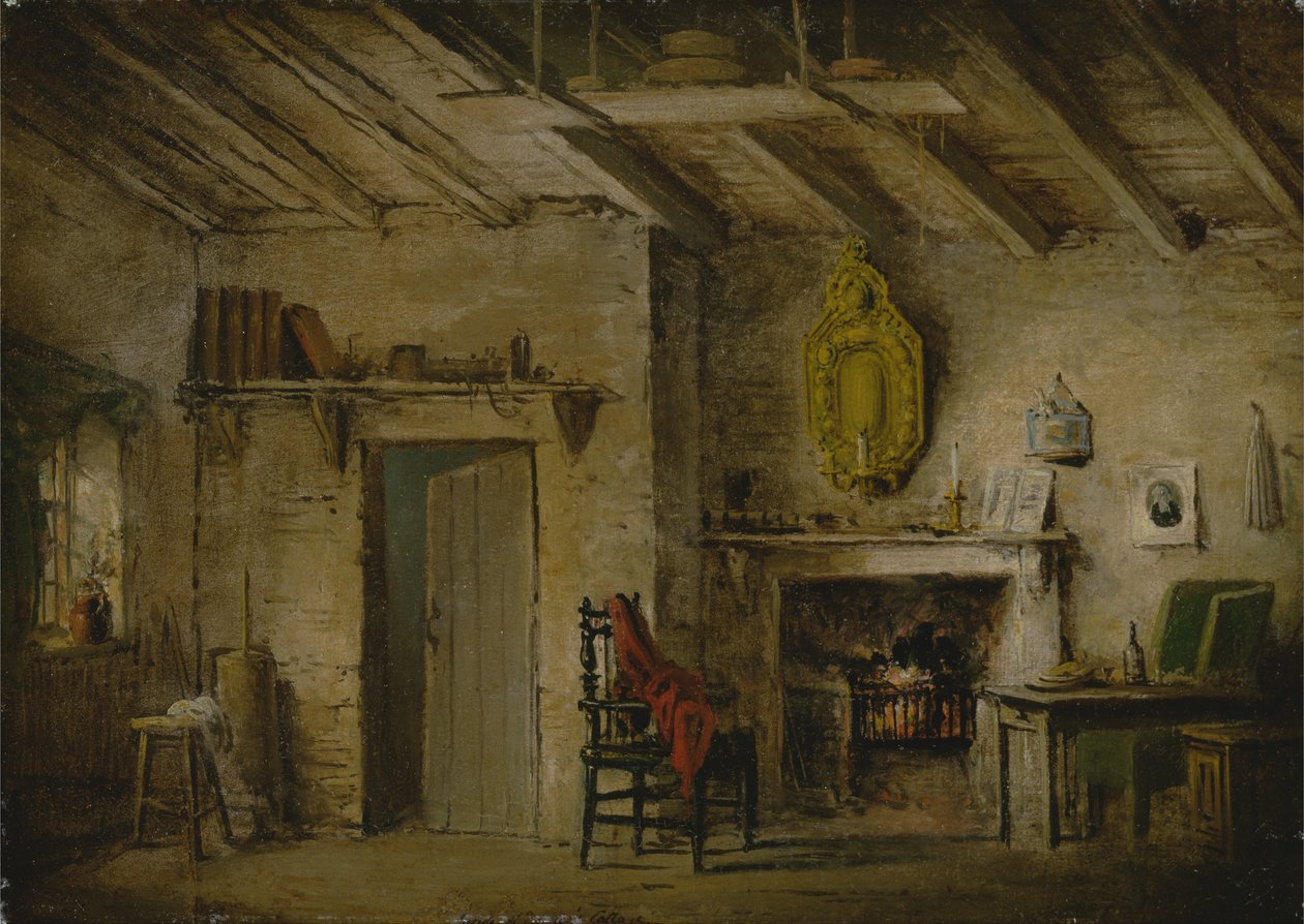 Décor de scène pour Heart of Midlothian; Cottage de Deans - Alexander Nasmyth