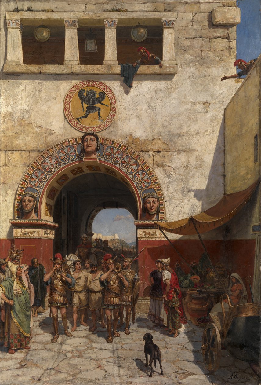 Porte à Volterra, Étrurie - Alexander Alexandrovich Svedomsky