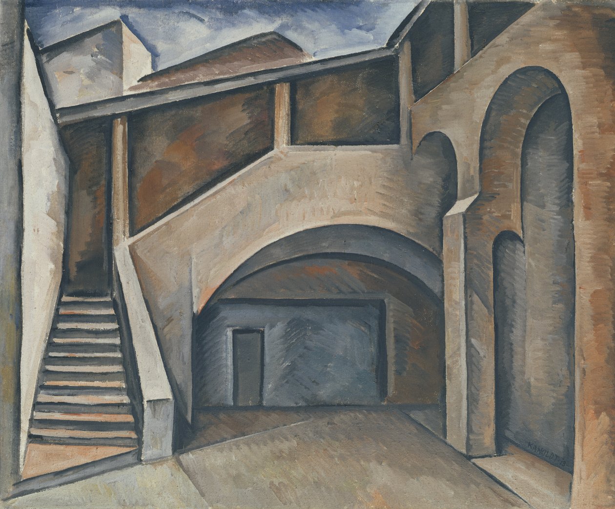 Cour, 1913 - Alexander Kanoldt