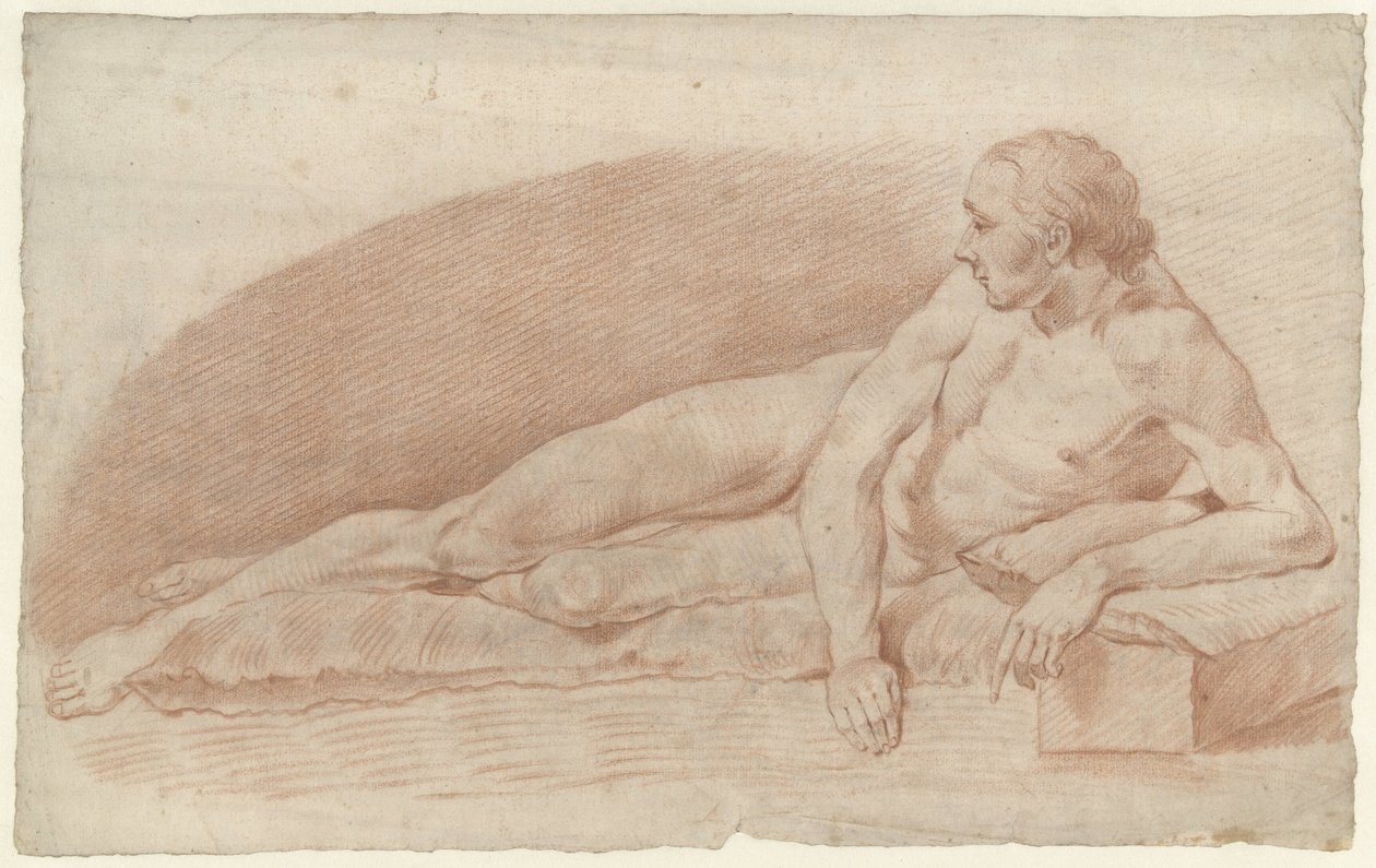 Nu masculin couché, vers la droite - Alexander Liernur