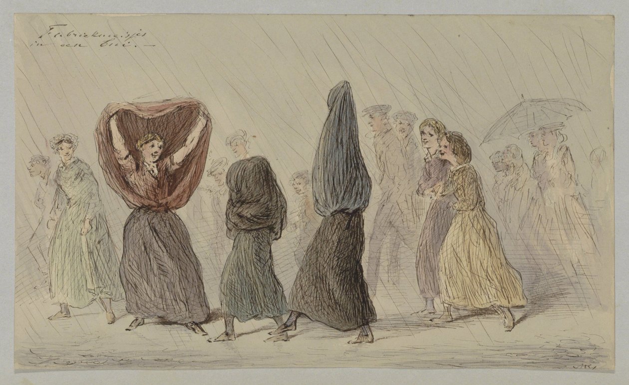 Ouvrières sous la pluie - Alexander Ver Huell