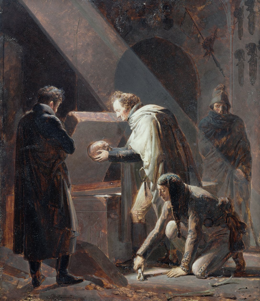 Dominique Vivant Denon (1747-1825) Remettant les os de Le Cid dans sa tombe - Alexandre Evariste Fragonard