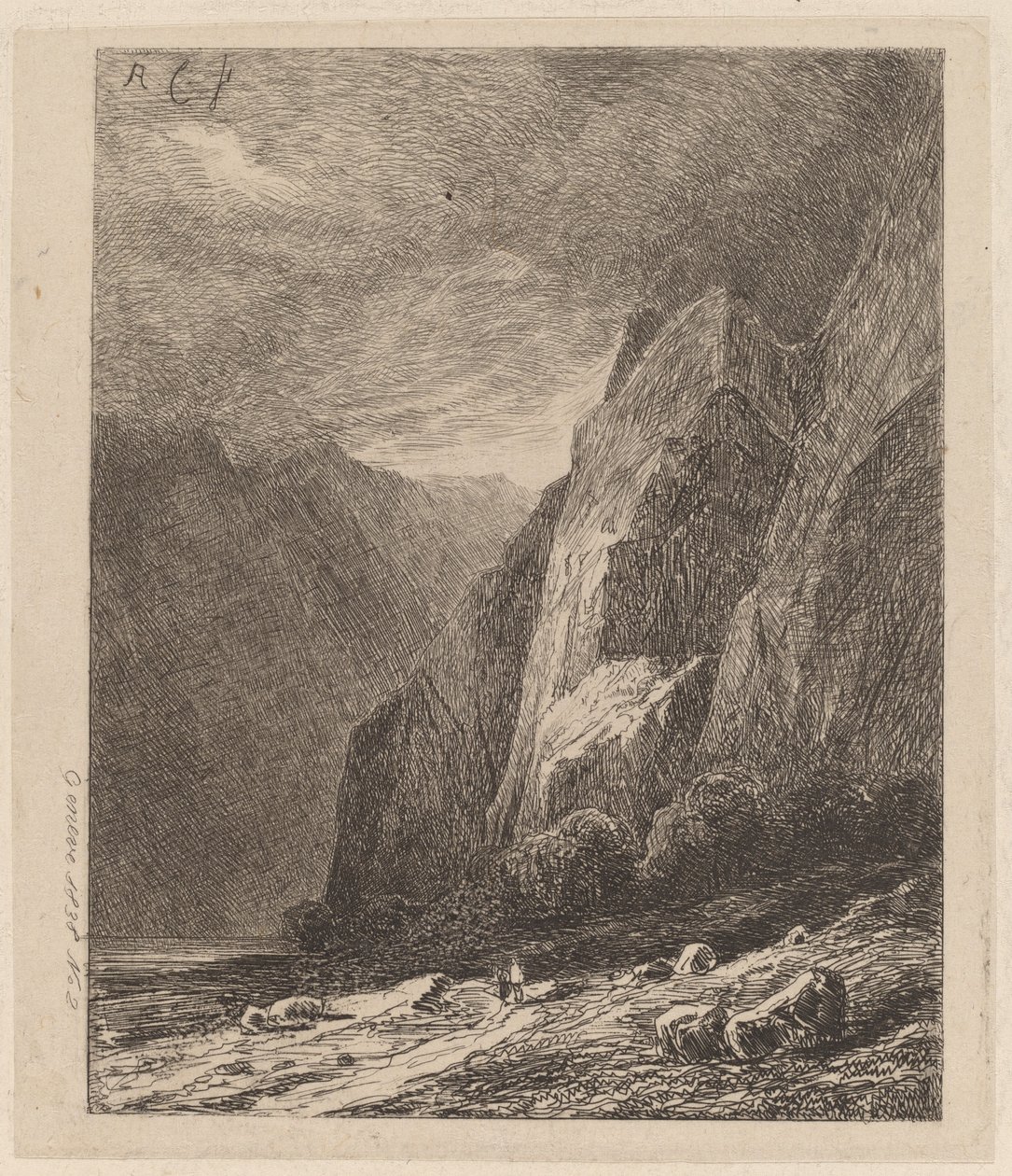Falaises dans une tempête - Alexandre Calame