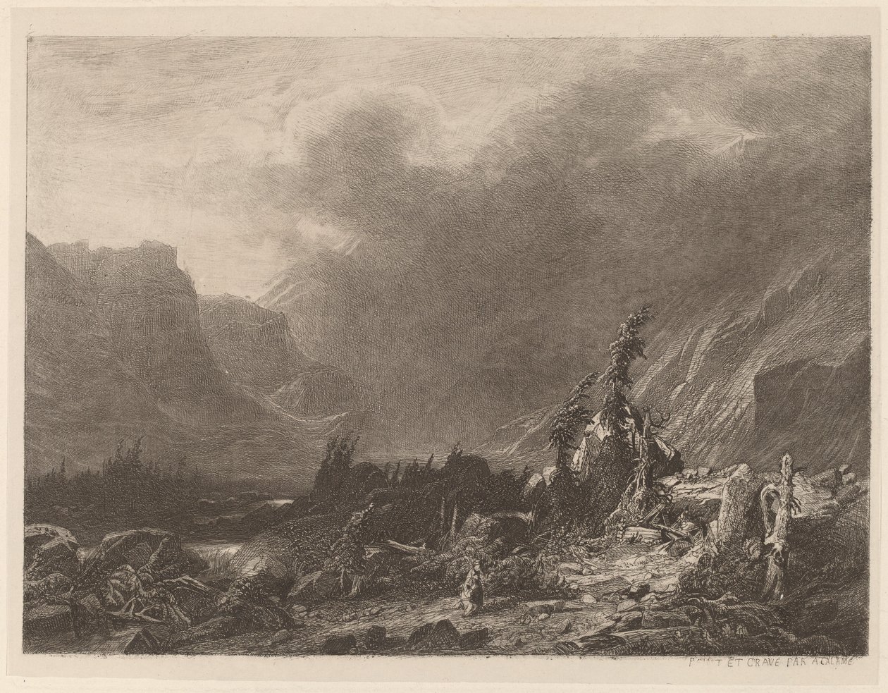 Tempête de montagne - Alexandre Calame