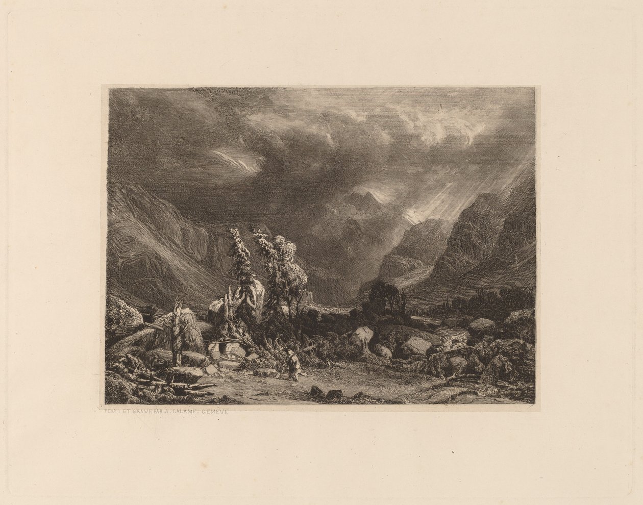 Tempête dans les montagnes - Alexandre Calame