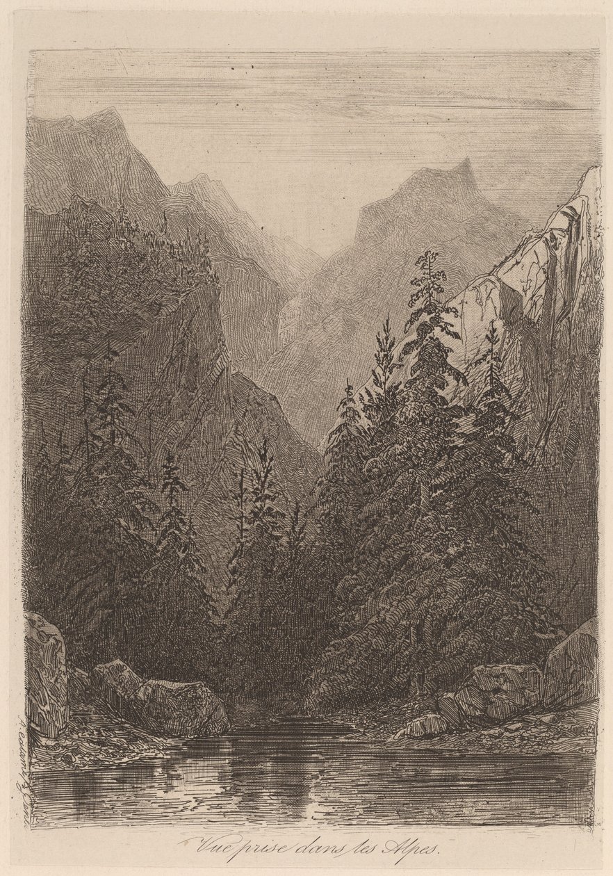 Vue prise dans les Alpes - Alexandre Calame
