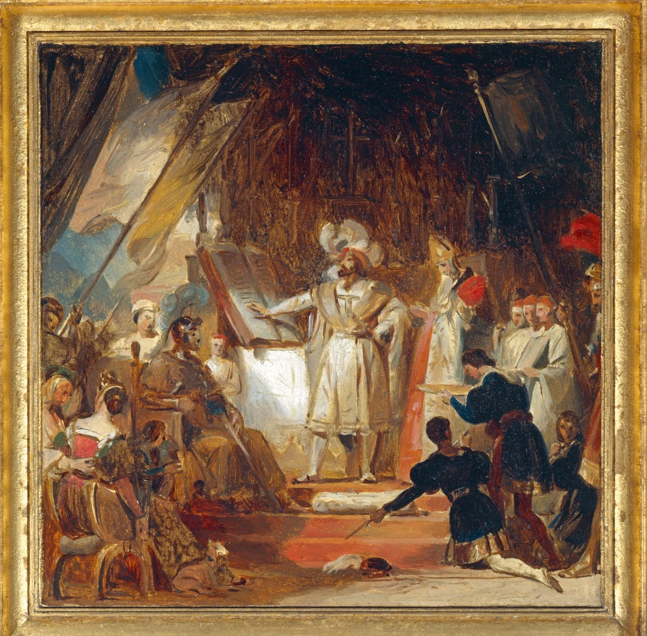 Francois Ier arme chevalier par Bayard ... - Alexandre Evariste Fragonard