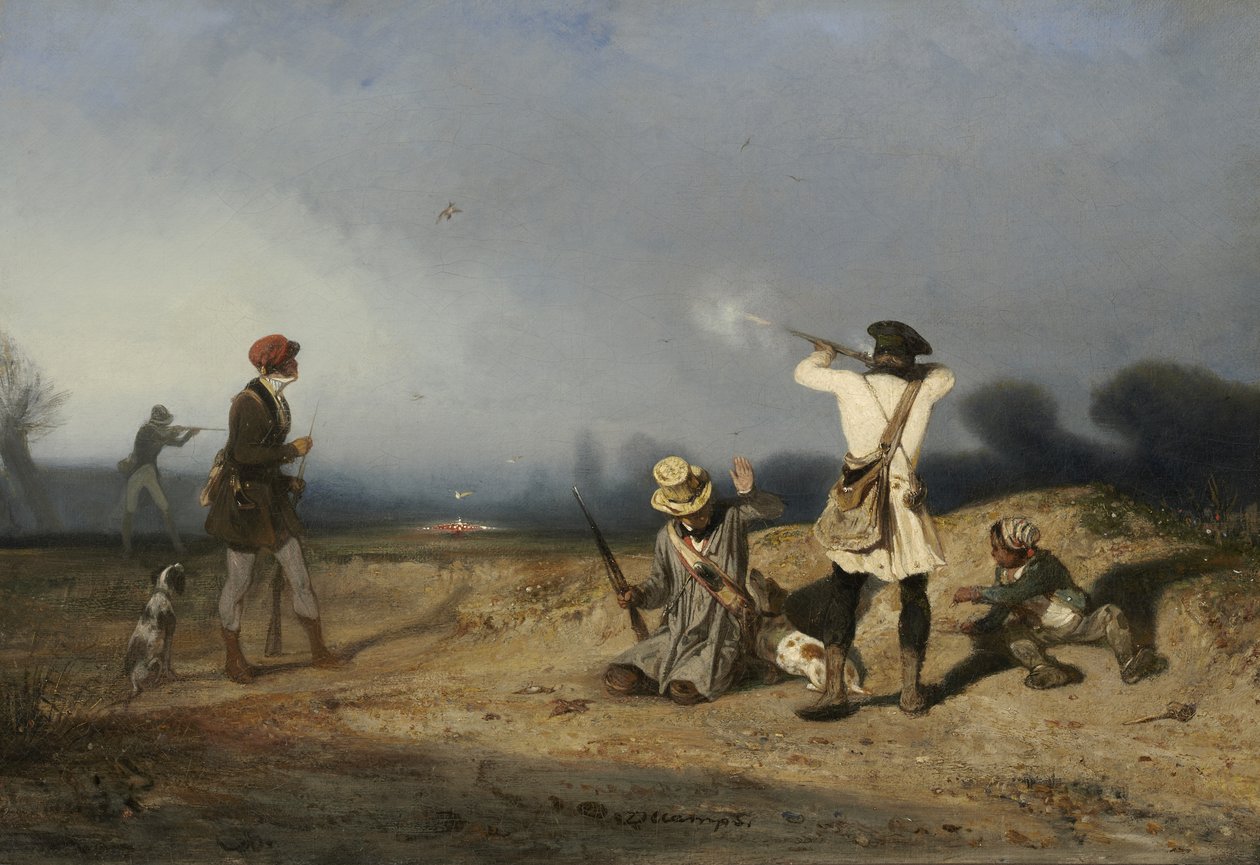 Chasse aux oiseaux - Alexandre Gabriel Decamps