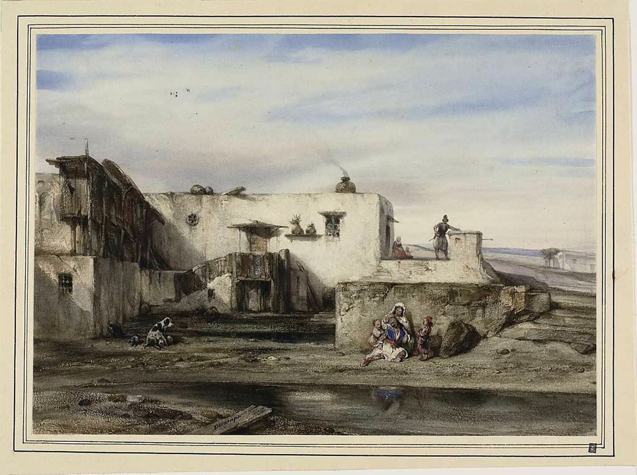 Village grec - Alexandre Gabriel Decamps