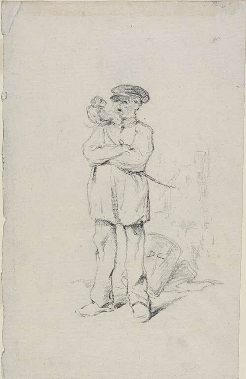 Marin avec un singe - Alexandre Gabriel Decamps