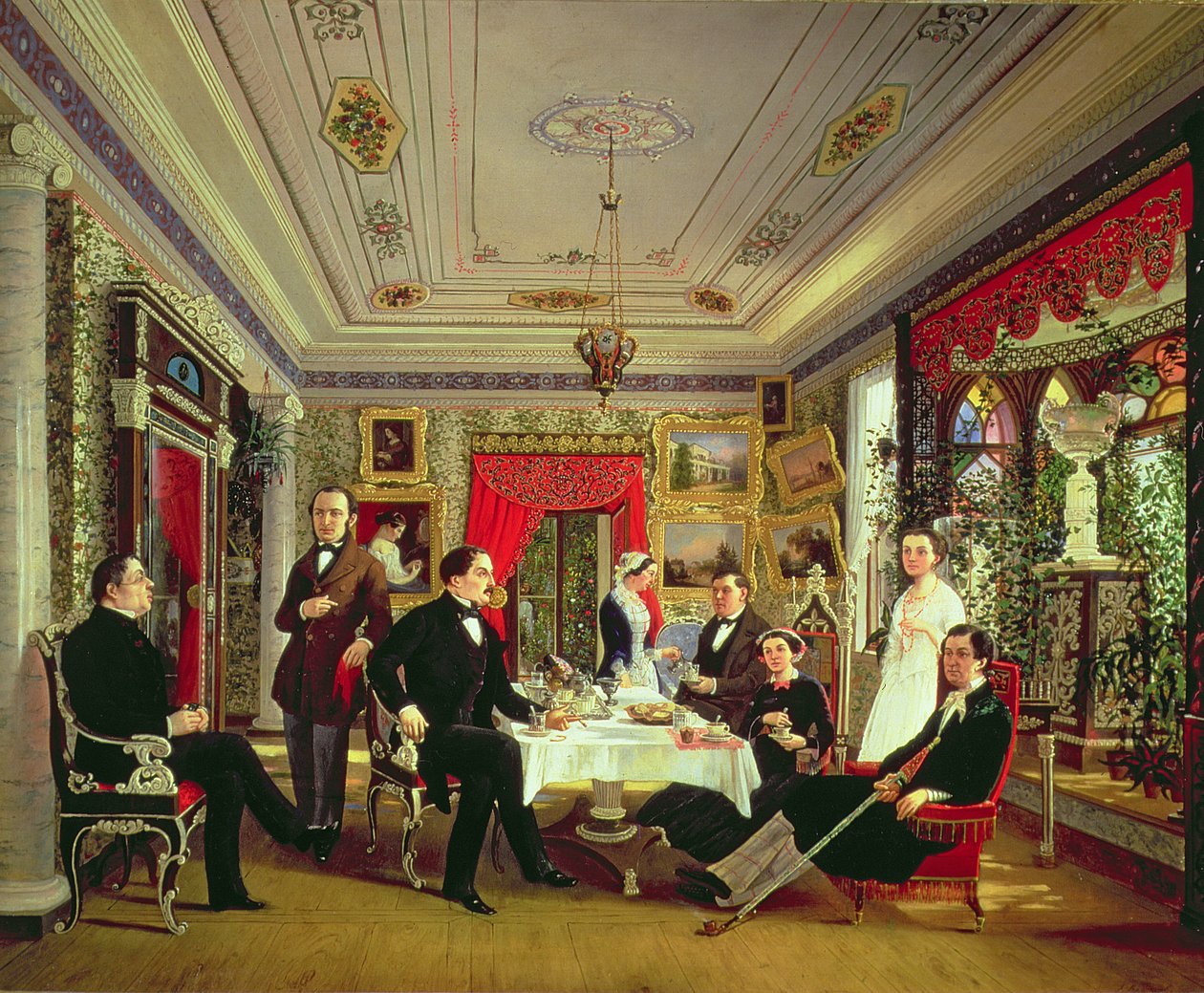 À la table de thé - Alexei Yakovlevich Voloskov